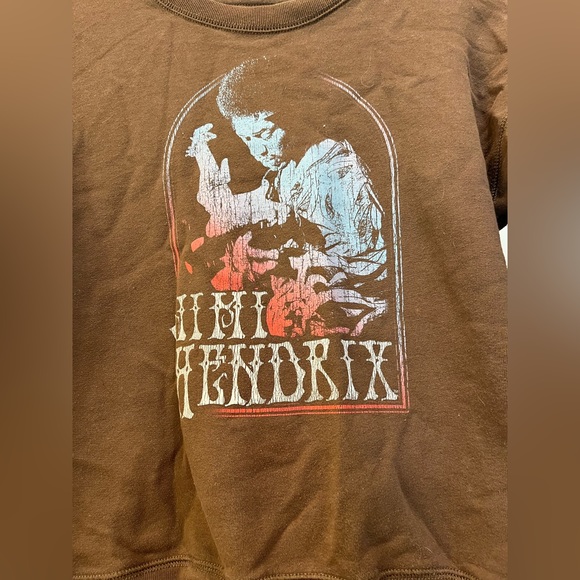 abercrombie kids brown crewneck (says “Jimi Hendrix”) - Picture 2 of 2